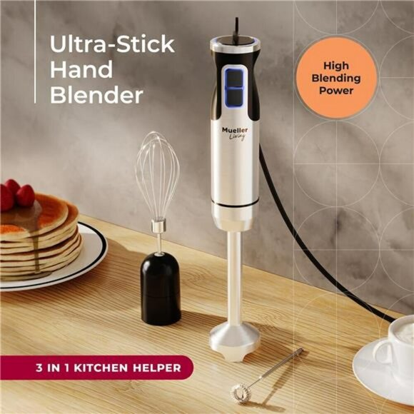 Immersion Blender Handheld 8 Speed Stainless Steel Electric Hand Blender 3 in 1 - Picture 2 of 7
